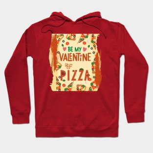 BY MY VALENTINE PIZZA - HEARTS Hoodie
